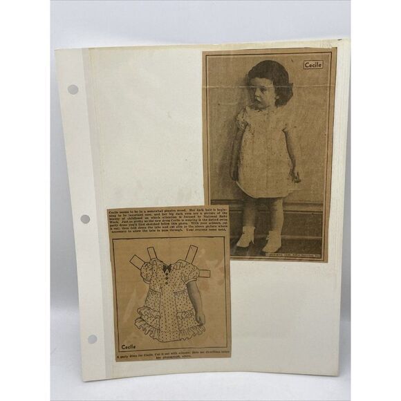 VTG Dionne Quintuplets Five Real Baby Paper Dolls Newspaper Collectible Ephemera - Picture 5 of 9